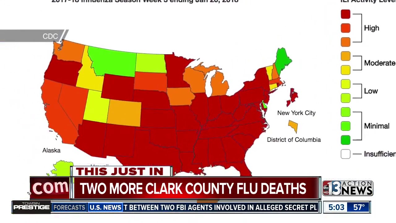 Influenza Deaths in Nevada's Clark County at 26 for the Year