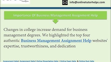 Top Quality Business Management Assignment Help