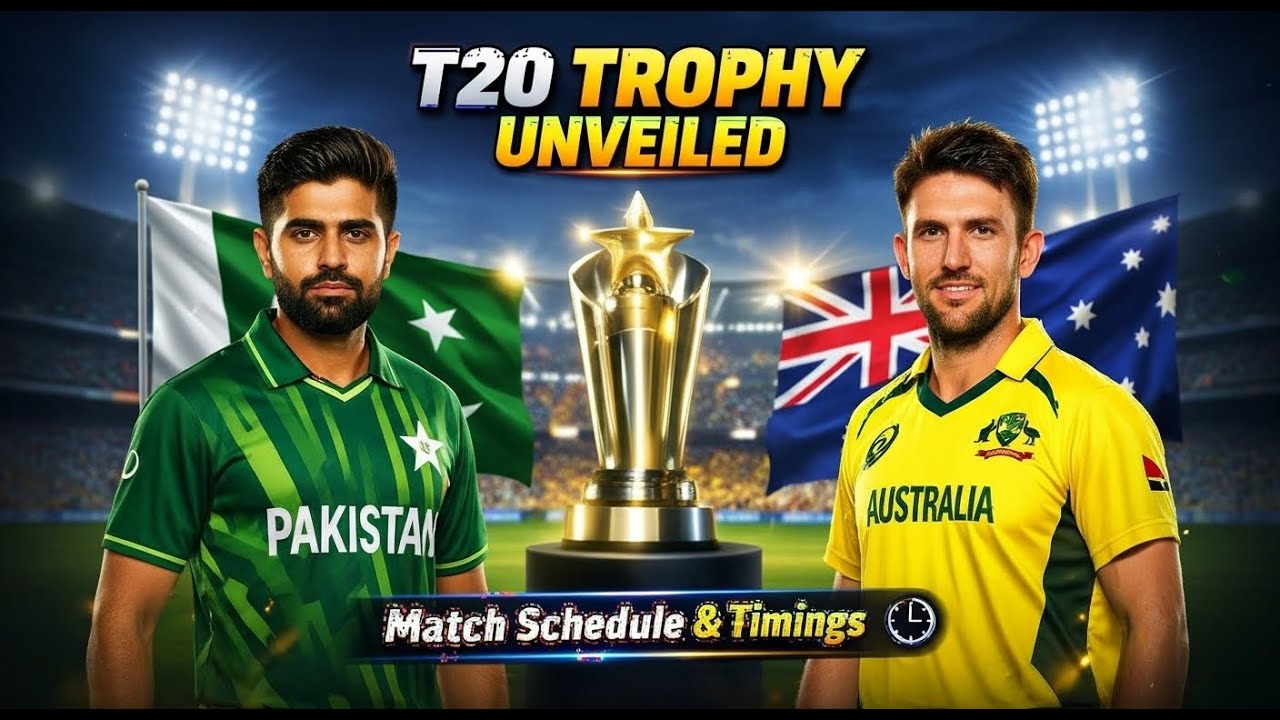 Pakistan vs Australia T20 Trophy Unveiled, Match Schedule and Timing | Cric Review