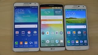 Android 5 0 Lollipop Samsung Galaxy Note 3 Vs Samsung Galaxy S5 Vs Lg G3 - Which Is Faster? 4K 