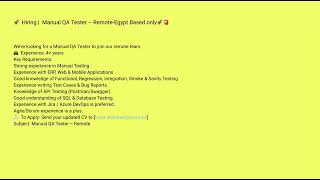 👉 Latest QA Jobs | Manual & Automation Testing