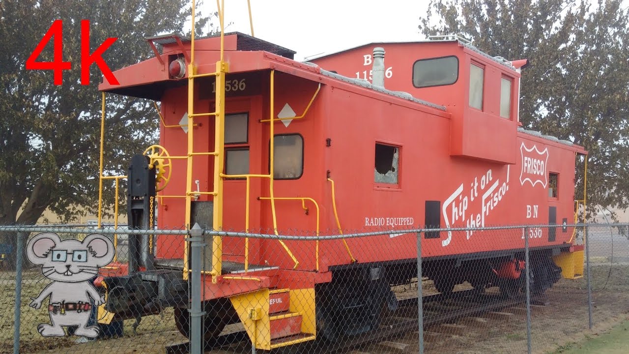 caboose on the corner Caboose, Olustee, OK in 4k