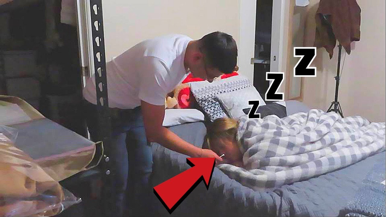 Giving Moni A Nose Swab Test While She's Sleeping ! 😴 😅