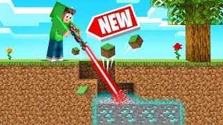 ⁣Playing MINECRAFT With A LASER MINING TOOL! (Easy Diamonds)