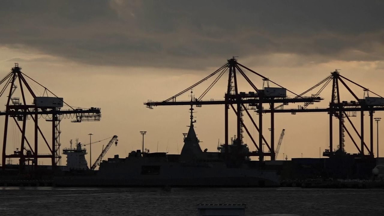 WATCH: Live view of the Hellenic FDI HN frigate Kimon from Limassol Port