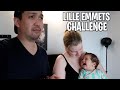 Lille Emmet utfordrer Lloyd til en challenge (drikke tran, 100 push-ups eller gå 10 tusen skritt)