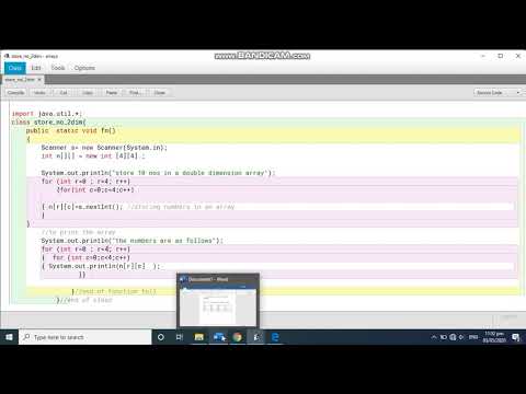 Java made easy 9,10 ICSE(store and print in 2dim)