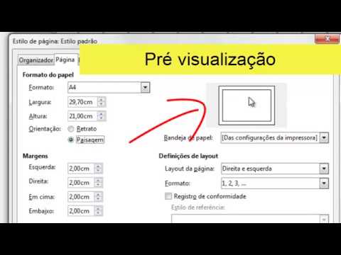 Como Alterar a orientação da página (Paisagem ou retrato) Libreoffice ...