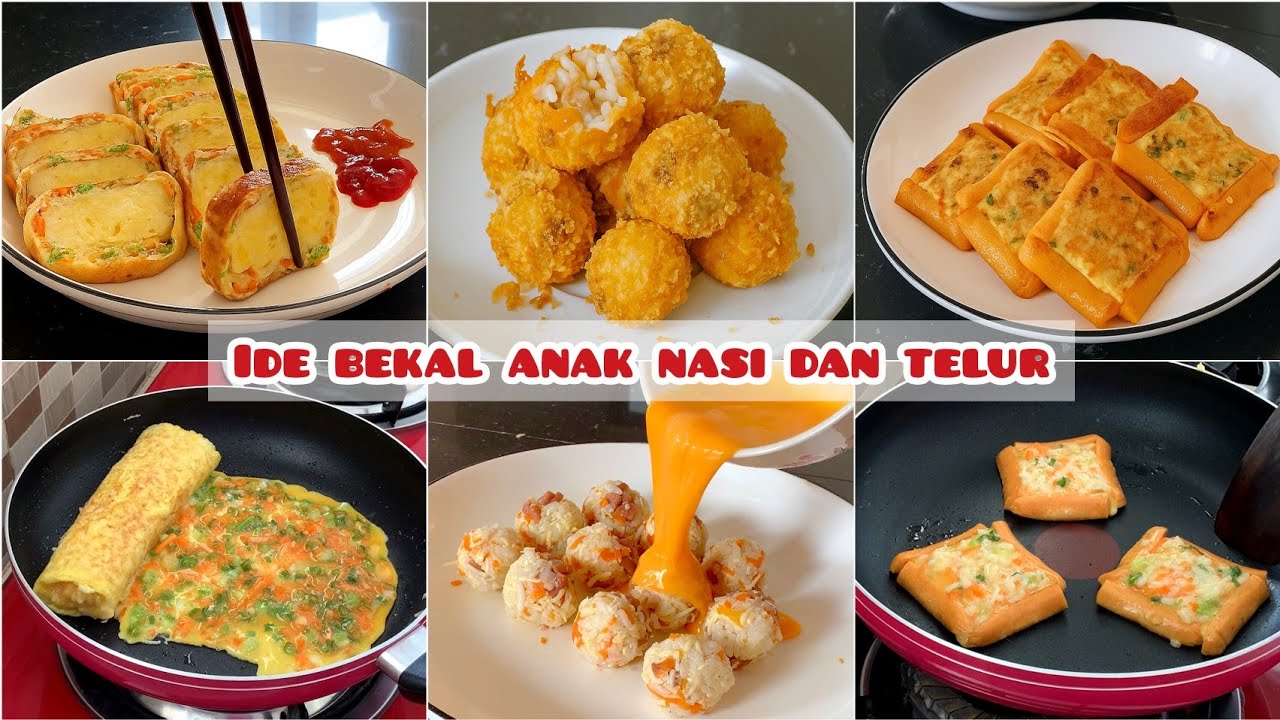 Aneka kreasi nasi dan telur buat ide bekal sekolah