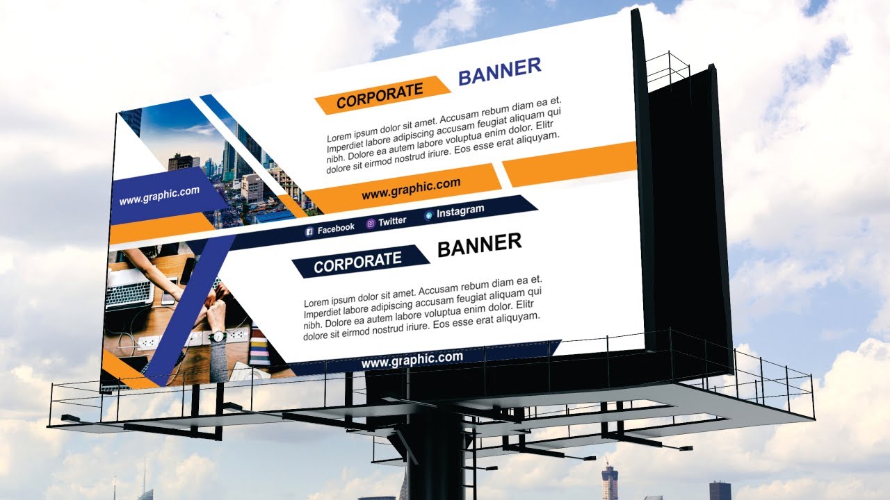 Website Template Banner Design In Coreldraw In Urdu Hindi Youtube