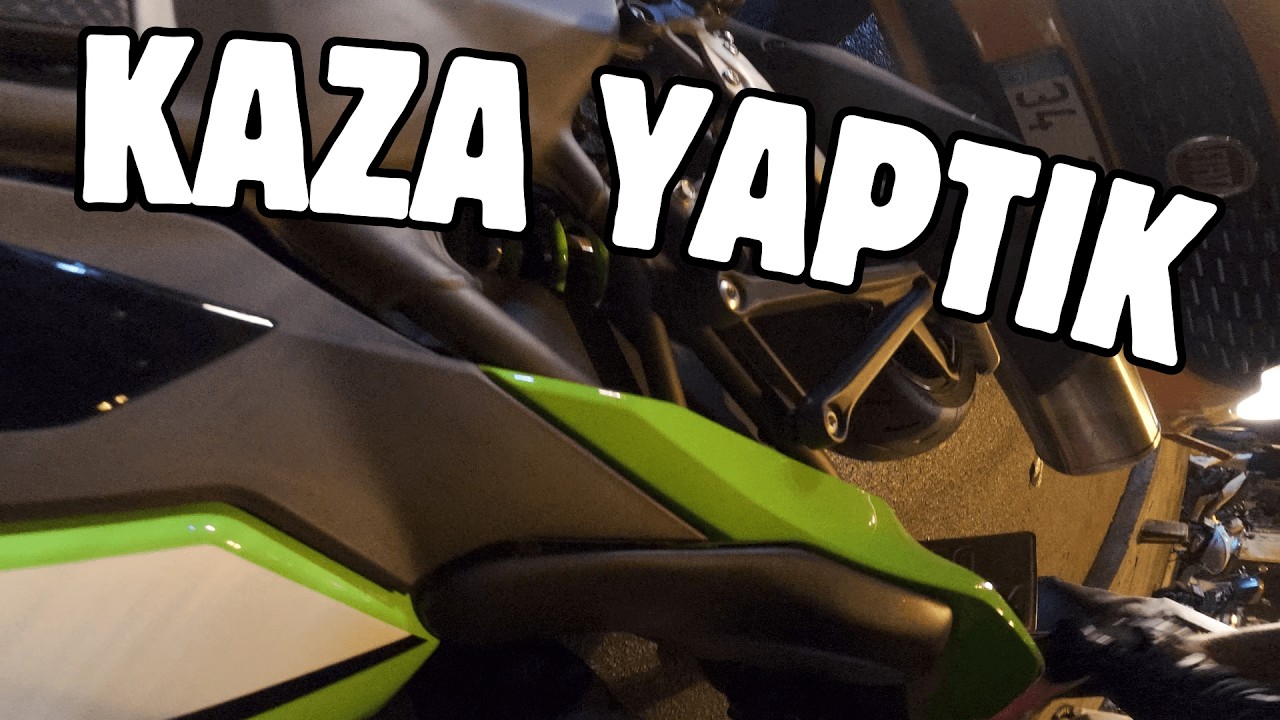 KAZA YAPTIM! | ARKADAN TAKSİ GİRDİ! | MOTOVLOG