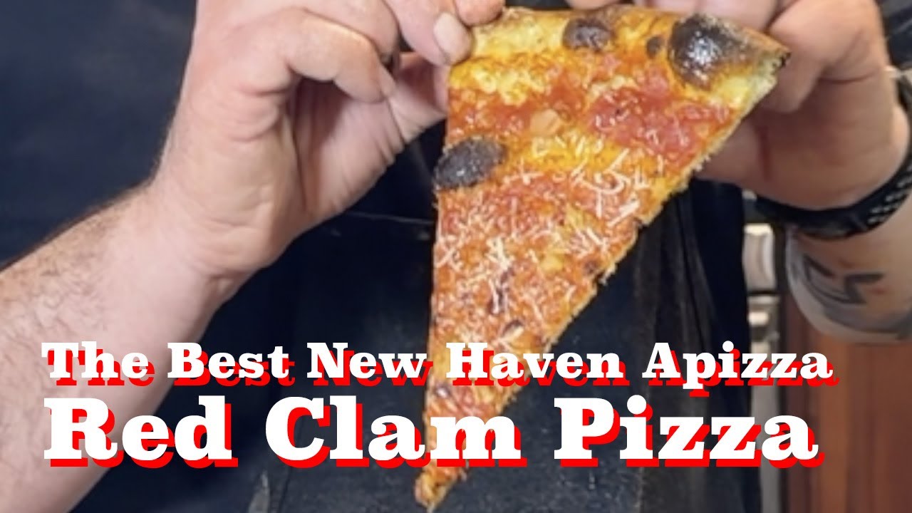 Лучшая пицца с красными моллюсками и консервированными моллюсками в стиле Нью-Хейвена