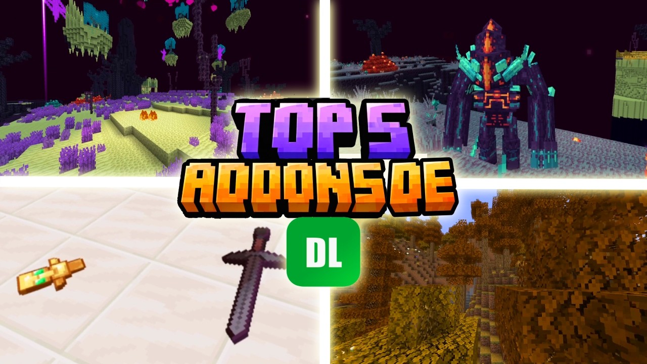Top 5 Addons que Mejoran Minecraft Bedrock 26.20 - YouTube