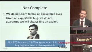 8th Annual CyLab Partners Conference: David Brumley - Safe Software