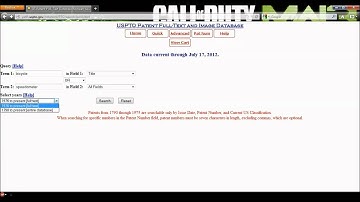 USPTO Patent Database Tutorial