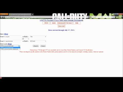 USPTO Patent Database Tutorial