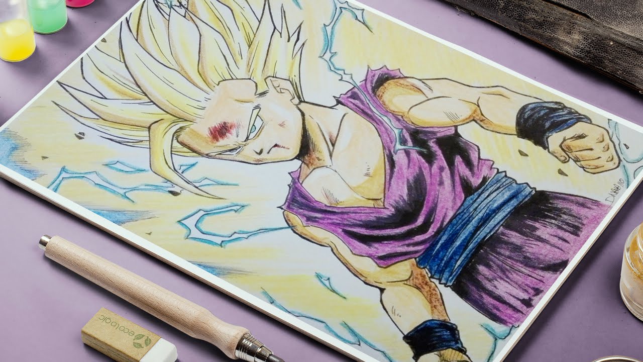Speed Drawing: Gohan SSJ2 (Dragon Ball Z)