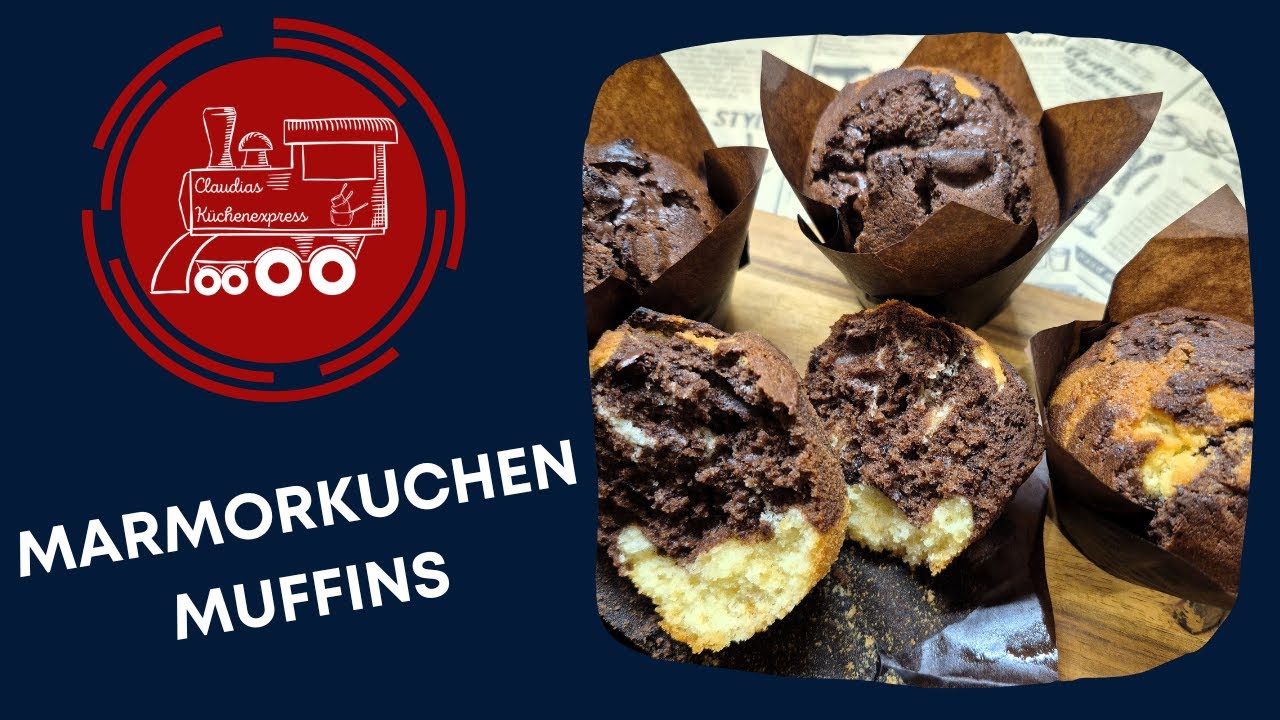 🧁  MARMORKUCHEN - MUFFINS ... so fluffig mit extra Schoki