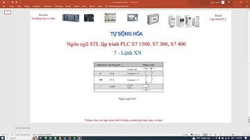 Ngôn ngữ STL lập trình PLC 7: Lệnh XN
