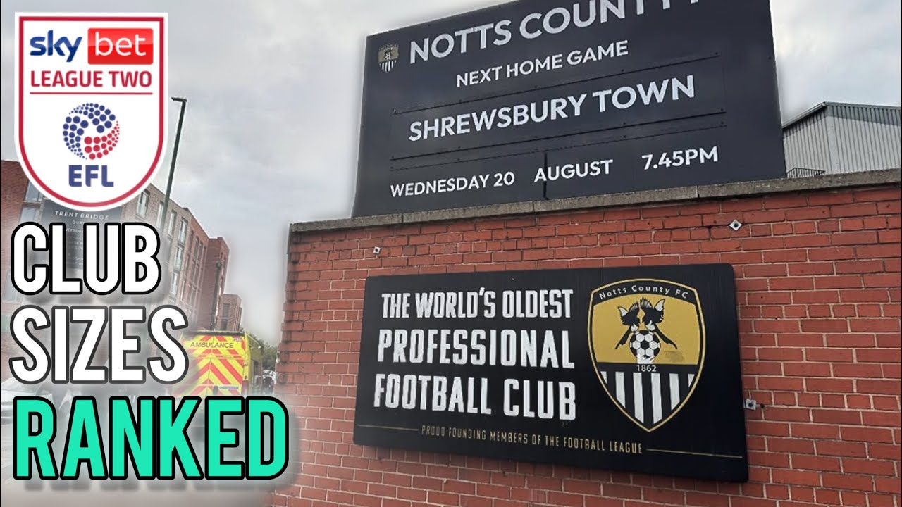 EFL LEAGUE 2 CLUBS 25/26 RANKED BY CLUB SIZE - BIGGEST TO SMALLEST…