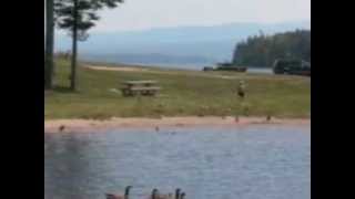 First Connecticut Lake Beach in Pittsburg NH