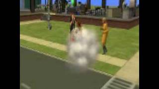 Sims 2 girl kicks cows ass