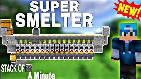 Minecraft 1.18 : Easiest {Super Smelter} - Simple, Fast, Automatic! || Bedrock || Easy Tutorial