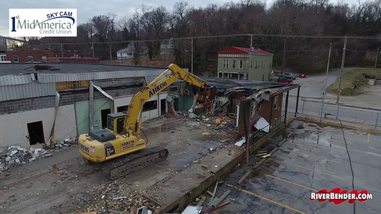 Drone Footage of Alton Post Office Demolition YouTube