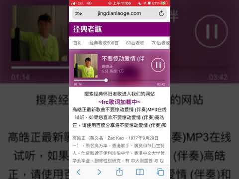 高皓正 - 不要驚動愛情 - 伴奏