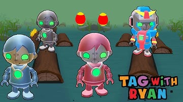 Tag With Ryan - Infra-Red Robo Vs Robo Ryan vs Cobalt Robo vs Mecha Robo Ryan 2 !!!