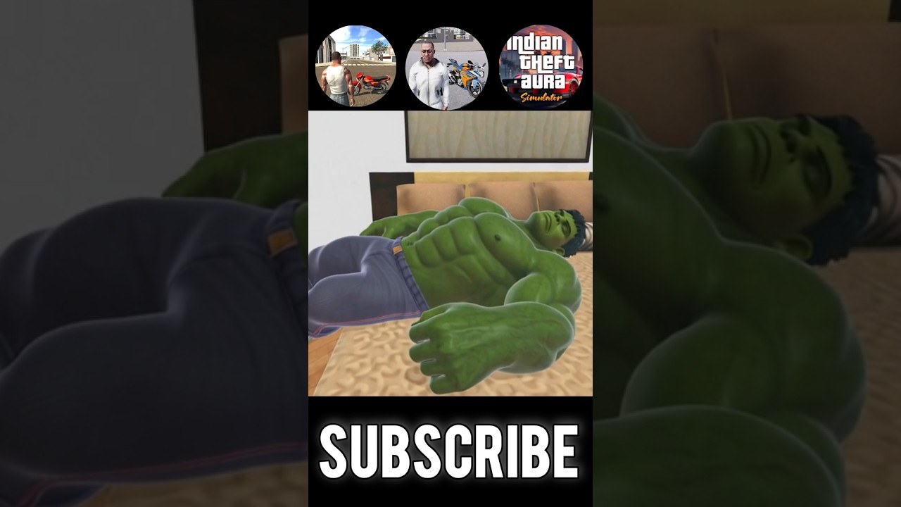 hulk sleep 😴 challenge in Indian bike driving 3D vs gtiv vs ITAS💥 