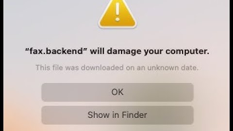 "Fax.backend" will damage your computer - how to remove these pop-ups?
