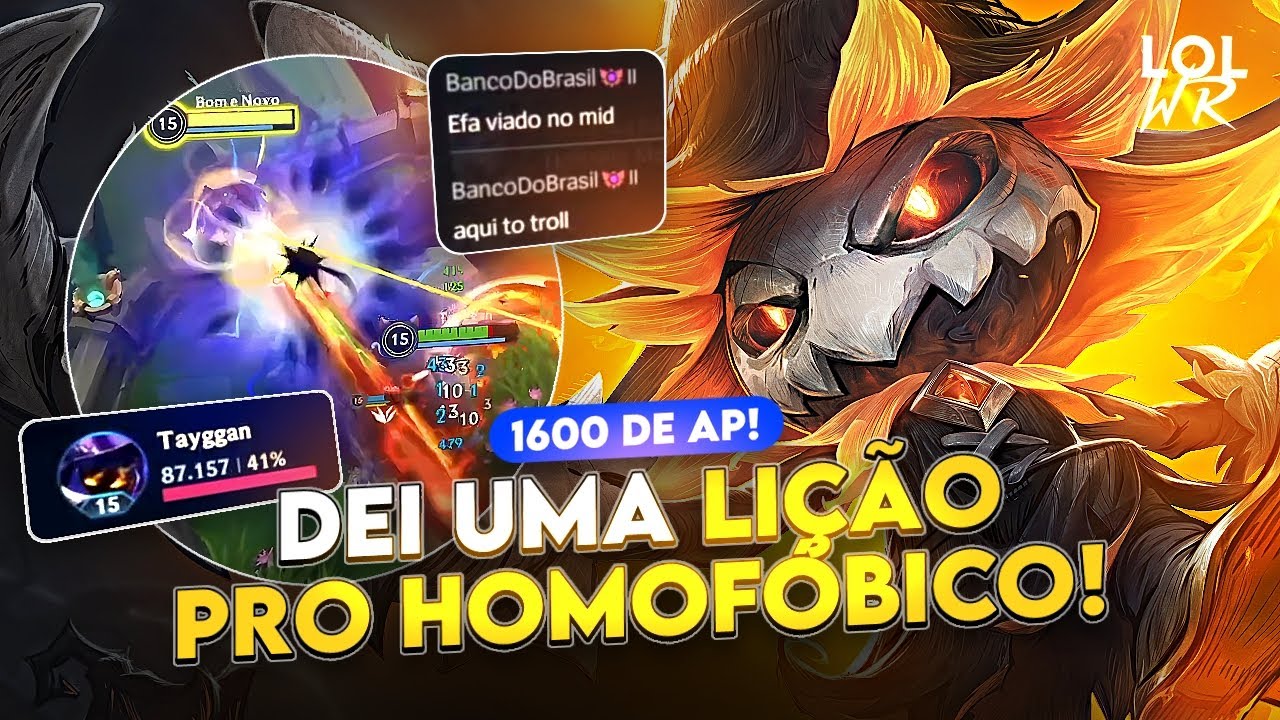 PEGUEI VEIGAR, CARREGUEI O JOGO SOZINHO E DEI UMA LIÇÃO PRO HOMOFÓBICO! | LoL Wild Rift