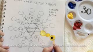 Color wheel with tints & shades