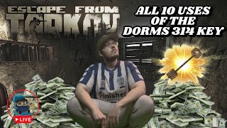 [Shorts] ESCAPE FROM TARKOV PVE - ALL 10 USES OF THE DORMS 314 MARKED KEY!