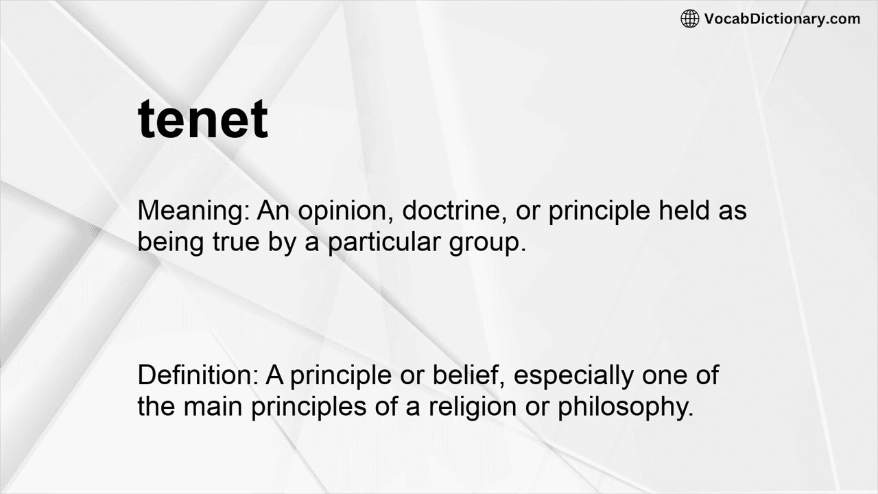 tenet Meaning