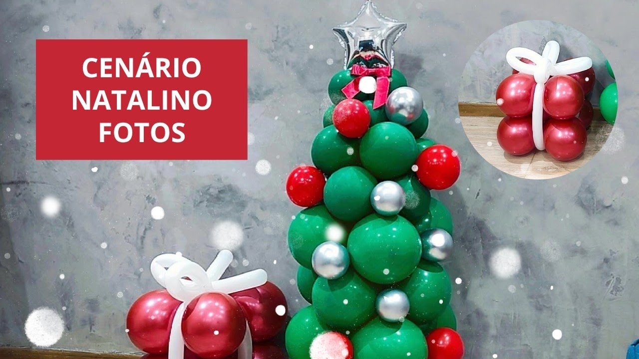 ÁRVORE DE NATAL + PRESENTE DE BALÕES