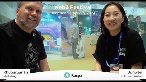 Kaspa in Hong Kong - Web3 Festival Interview with Junwen