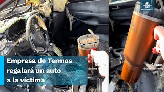 Termo Stanley Sobrevive A Incendio En Auto Empresa Regalará Un Auto Nuevo A La Víctima