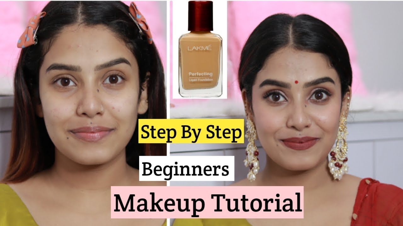 Beginners Step By Step Makeup Tutorial 🖌💄~ Glamyganga Makeup Tutorial