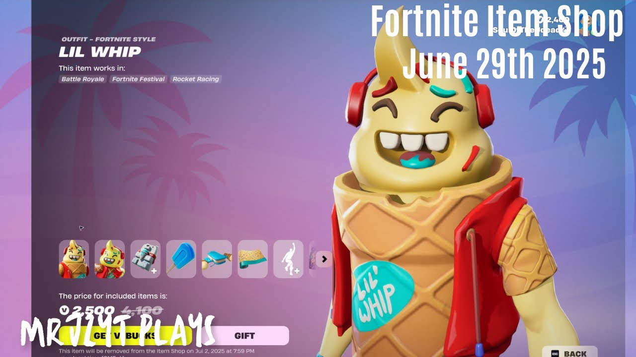 LIL WHIP SET IS BACK & *NEW* ICON EMOTE (Fortnite Item Shop) June 29th 2025