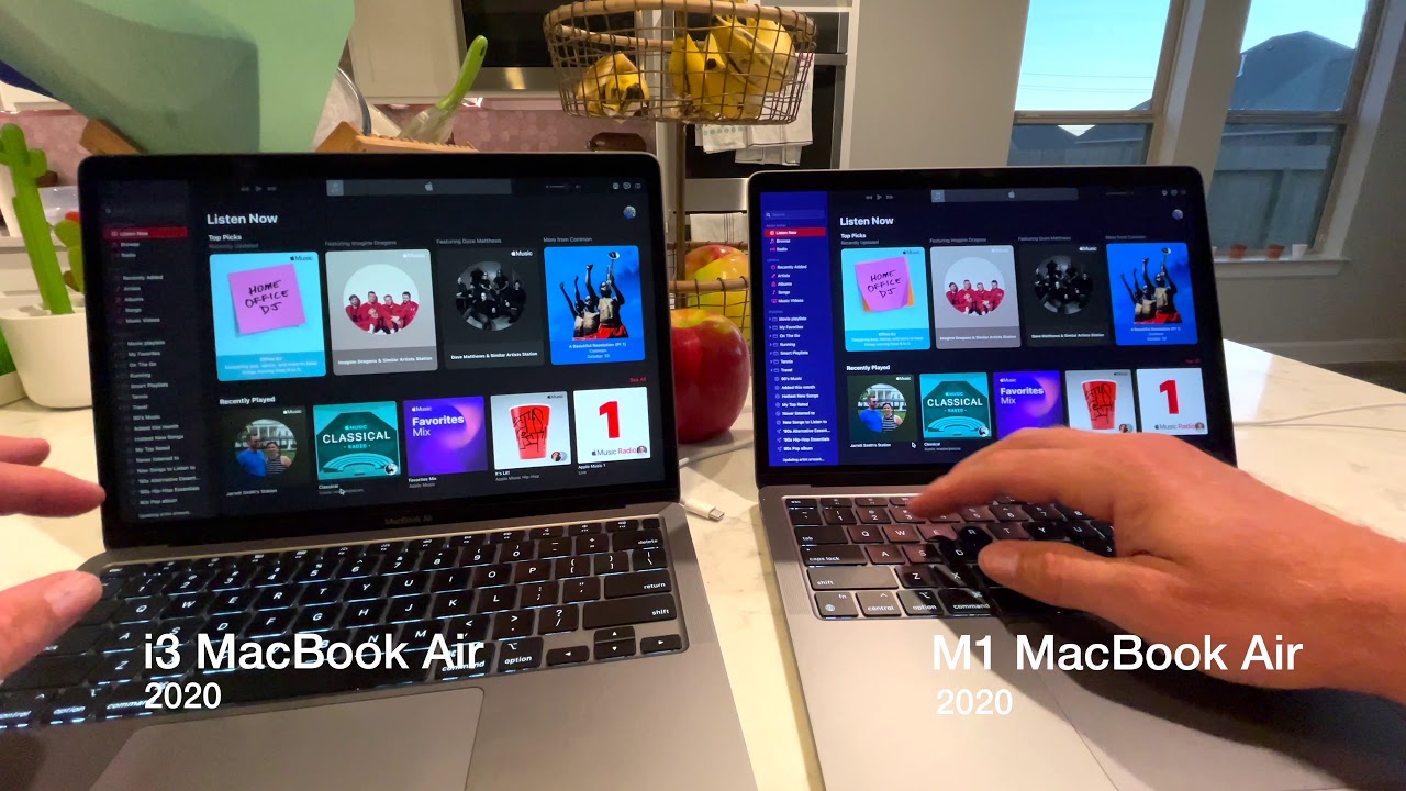 M1 MacBook Air vs 2020 i3 MacBook Air speed test - YouTube