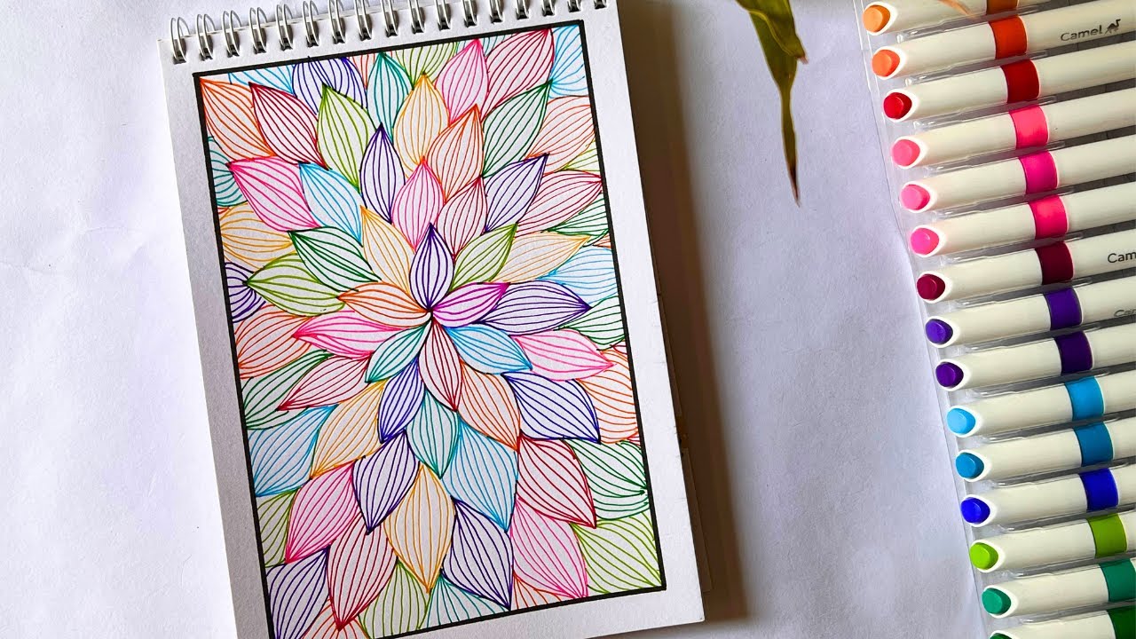 Colorful zentangle patterns | Zen Doodle for Beginners | Doodle Art ...