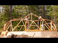 Building a Geodesic Growing Dome Greenhouse in the Forest, Ep1