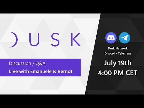 Dusk Community Roadmap Q&A