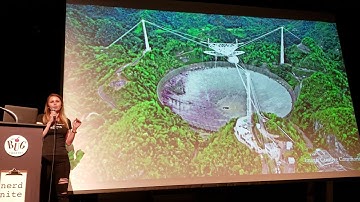 Karen Rucker chats space antennas at Nerd Nite Denver