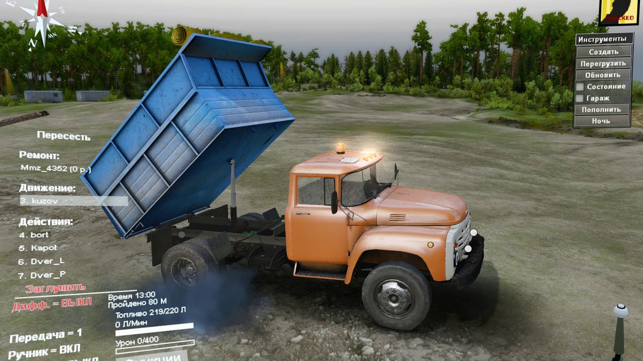 SpinTires 2018  ЗИЛ -- 4502 -- КАЧЕСТВЕННАЯ  МОДЕЛЬ. ПРИВАТ