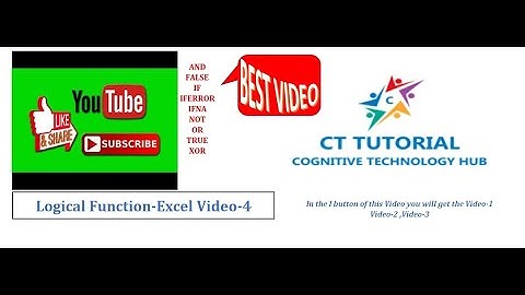 Excel Logical Function IF AND OR NOT FALSE IFERROR IFNA TRUE XOR||IF Formula|AND OR IFERROR FUNCTION