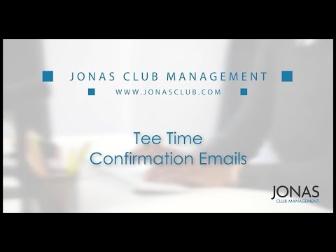 Tee Time Management - Confirmation Emails