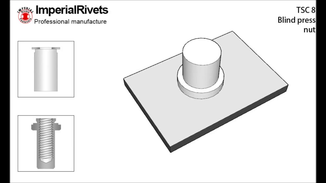 TSC 8 Blind Pressed Nuts Imperial rivet & fasteners YouTube